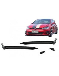 Paraurti anteriore alette laterali per VW Golf 7.5 GTI 5G Hatchback (17-) Piano Nero