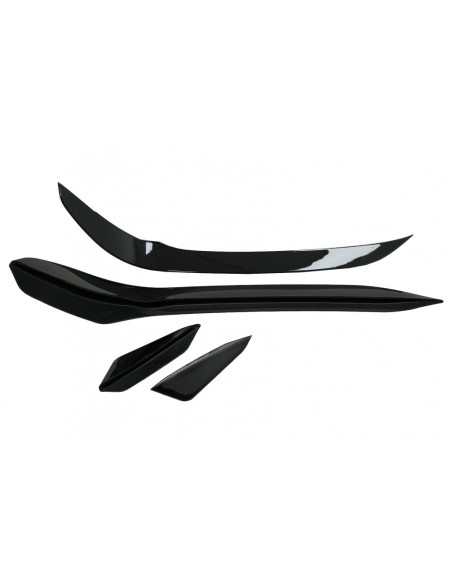 Paraurti anteriore alette laterali per VW Golf 7.5 GTI 5G Hatchback (17-) Piano Nero