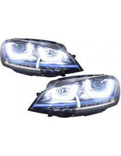Fari 3D LED DRL per VW Golf 7 VII Blue GTE Look LED Turn Light 2