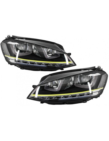 Fari 3D LED DRL per VW Golf 7 VII giallo R400 sguardo LED luce di svolta