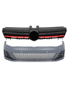 Paraurti anteriore per VW Golf VII 7 5G (13-17) w/ griglia centrale rosso