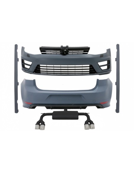 Kit completo per VW Golf 7 VII (13-17)R Look w/ sistema di scarico completo