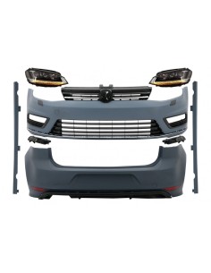 Kit completo per VW Golf 7 VII R-line Look w/ Fari 3D LED DRL Flowing Luci di svolta sequenziali Argento