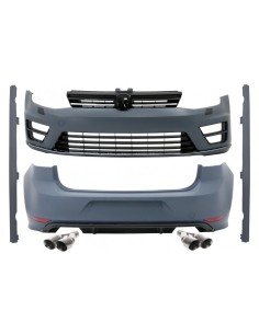 Completo Body Kit + scarico Quad per VW Golf 7 VII 12 + R Look