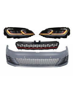 Paraurti anteriore per VW Golf VII 7 5G (13-17) w/ LED Fari G7.5 GTI Look w/ Luci di svolta dinamiche sequenziali