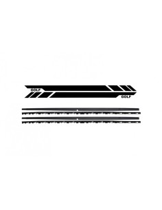 Lato gonne w/ lato adesivi adesivo vinile nero per VW Golf 7 VII Hatchback (13-17)