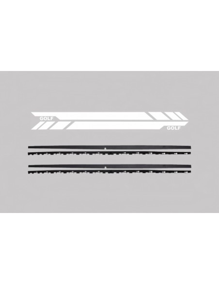 Lato gonne w/ lato adesivo adesivo vinile bianco per VW Golf 7 VII Hatchback (13-17)