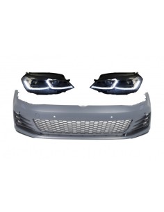 Paraurti anteriore w/ LED fari sequenziale dinamico luci di svolta per VW Golf VII 7 5G (13-17) GTI Look