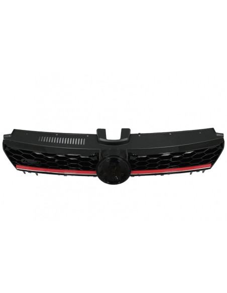 Griglia anteriore centrale per VW Golf 7 VII 5G (13-17) Striscia rossa