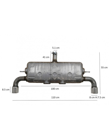 Sistema di scarico completo per VW Golf 7 VII (13-up)