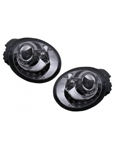 LED DRL Fari per VW New Beetle Hatchback Cabrio (10.1998-05.05) Trasparente cromato