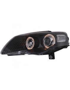 Fari per VW Passat B6 3C (03.05-10) 2 cerchi Halo Nero 2