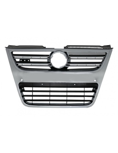 Griglia anteriore per VW Passat 3C (07-10) Cromo completo solo per R36 OEM paraurti w/ PDC