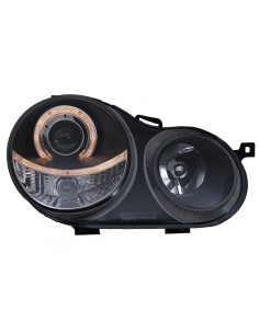 Angel Eyes Fari Halo Cerchi per VW Polo 9N (11.01-04.05) Nero 2