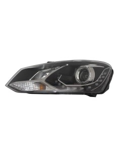 Fari DAYLINE per VW Polo 6R 09+ LED DRL Luci di marcia diurna Ottica nera 2