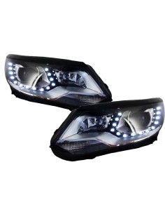 Fari LED DRL per VW Tiguan MK I Facelift (12-15) OEM Xenon Design 2