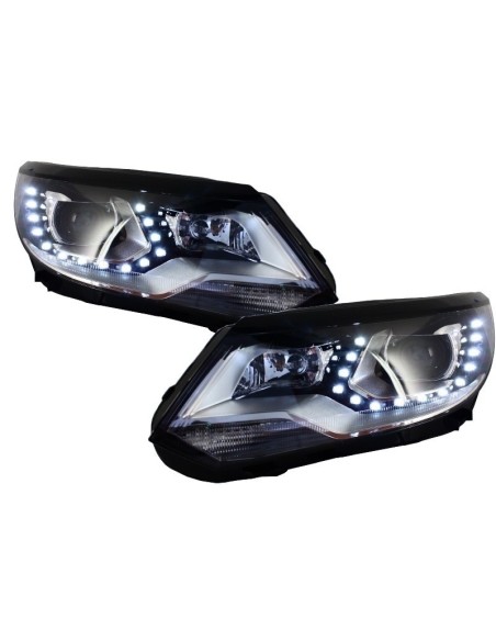 Fari LED DRL per VW Tiguan MK I Facelift (12-15) OEM Xenon Design