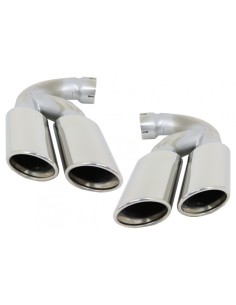 Doppi terminali di scarico in acciaio inossidabile per VW Touareg 7P 7L (02-18) W12 Design