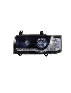 Fari LED DRL per VW T4 Transporter 1990-03 Nero 2