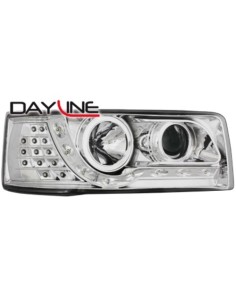 Fari DAYLINE per VW Transporter T4 (1990-03) LED DRL Design Chrome
