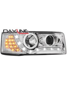 Fari DAYLINE per VW Transporter T4 (1990-03) LED DRL Design Chrome 2
