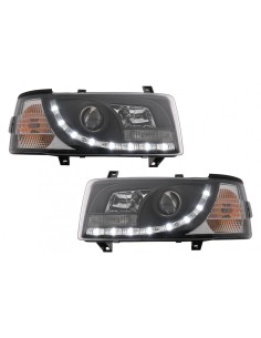 LED DRL Fari per VW Transporter T4 (1990-03) Nero