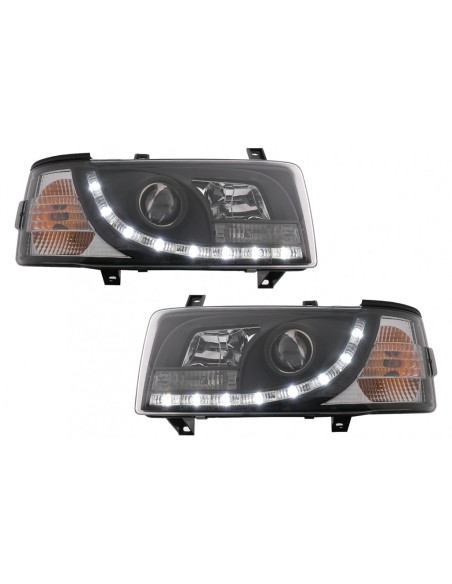 LED DRL Fari per VW Transporter T4 (1990-03) Nero