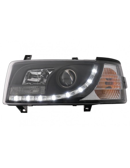 LED DRL Fari per VW Transporter T4 (1990-03) Nero