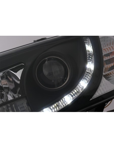 LED DRL Fari per VW Transporter T4 (1990-03) Nero