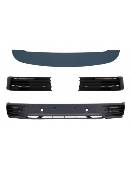 Paraurti anteriore Add-on Spoiler w/ LED DRL Luci di marcia diurna e spoiler del tetto per VW Transporter T6 (16-up) Sportline